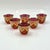 Italian Ruby Red Crystal Liqueur Cups with 24k Gold from Interglass, 1980s, Set of 6 For Sale - Image 4 of 11