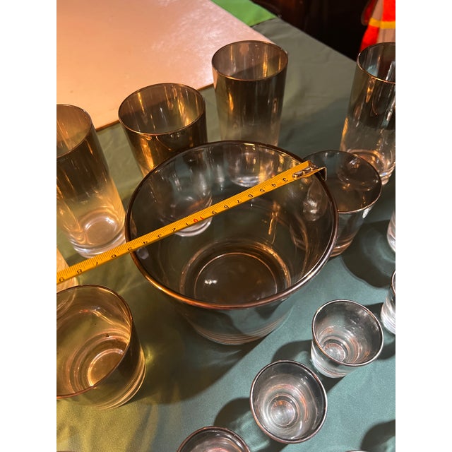1970s Collection of Dorothy Thorpe Silver Fade Glassware Set - 18 pcs For Sale - Image 9 of 12