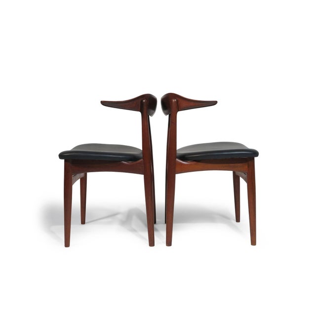 Pair of Teak Horn Chairs Attributed to Kurt Færch for Slagelse, 1958, Restored For Sale - Image 13 of 16