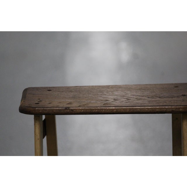 Wood Vintage Brown Wooden Stepladder, 1970s For Sale - Image 7 of 18