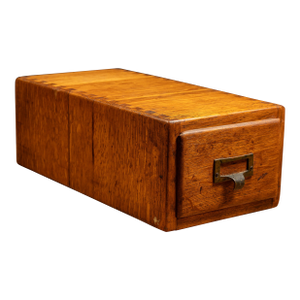 Vintage Oak Desktop Card Catalog