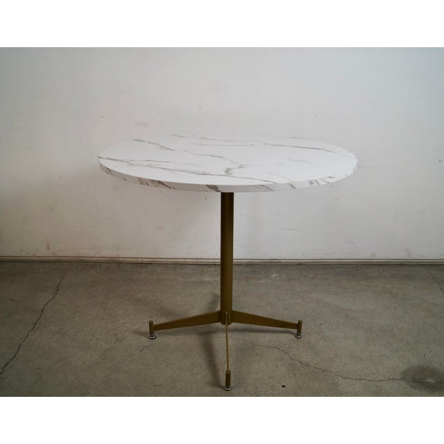 1960s Mid-Century Modern Style Custom Faux Marble Dining Table For Sale - Image 5 of 12