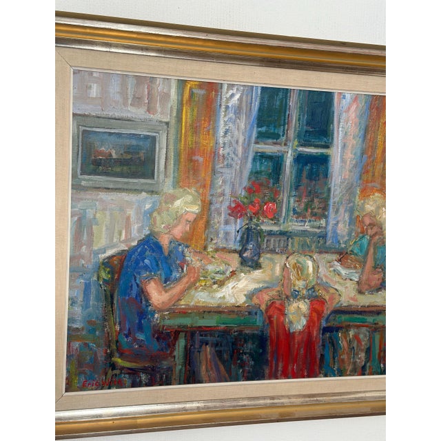 Eric With, Family, 1950s, Oil on Canvas, Framed For Sale - Image 17 of 18