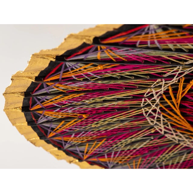 Gold Umbrella With Rainbow Accent For Sale - Image 9 of 12