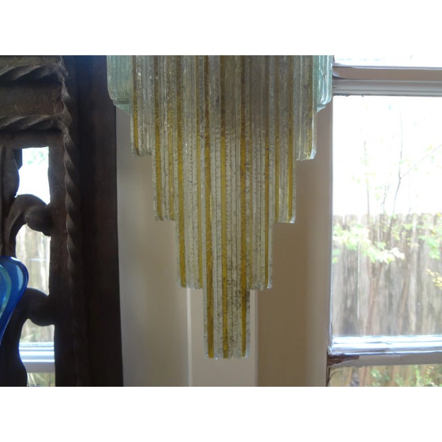 1970s Pair of Italian Chiseled Glass Sconces by Poliarte For Sale - Image 5 of 12