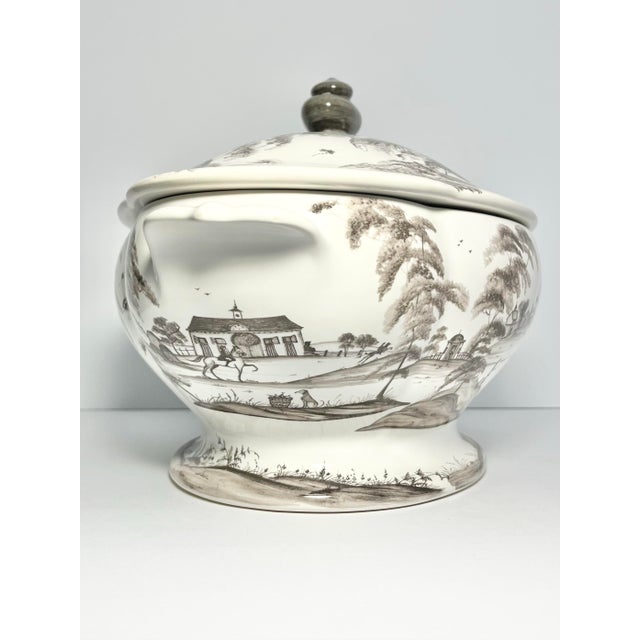 Ceramic Juliska “Country Estate, Flint (Gray)” Stoneware Soup Tureen Bowl & Lid For Sale - Image 7 of 11