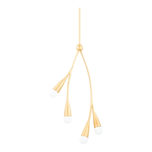 Mitzi Elsa 4-Light Pendant, Gold Leaf For Sale