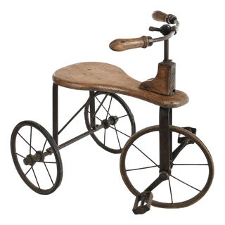 Childrens Tricycle in Iron & Wood, 1800s For Sale