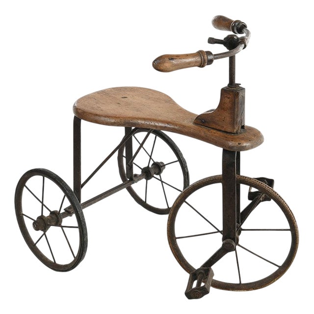 Childrens Tricycle in Iron & Wood, 1800s For Sale