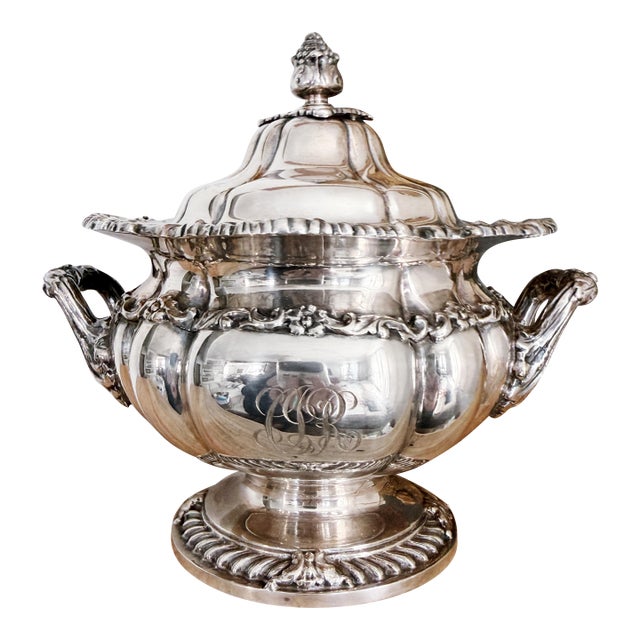Antique Silver Plated Tiffany & Co Sugar Bowl For Sale