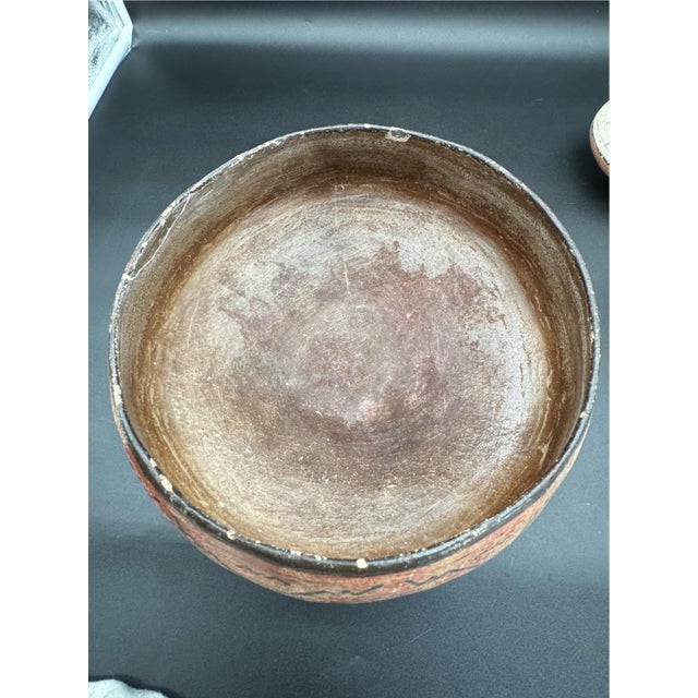 Sculpture Materials Peruvian Shapido Conido Style Polychrome Red Clay Pottery Vessel For Sale - Image 7 of 16