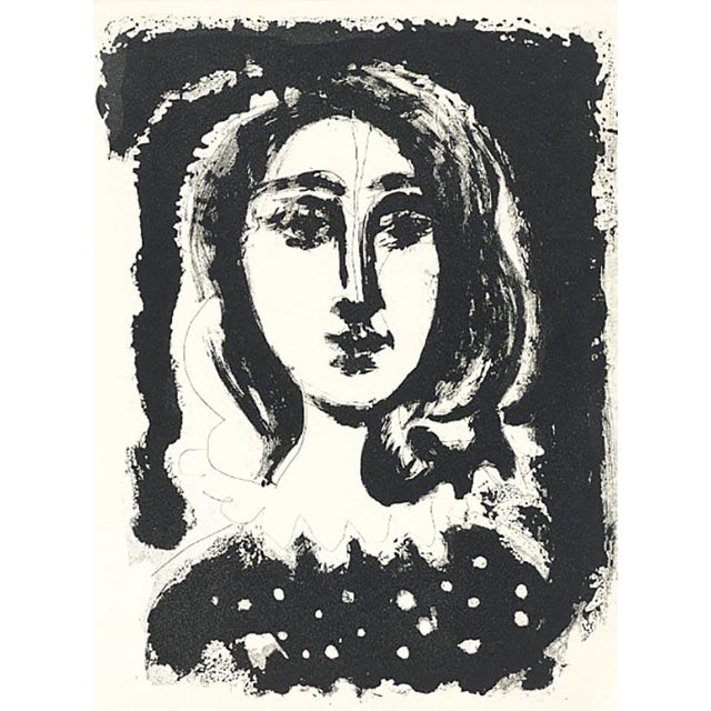 1985 Picasso Heliogravure 10 Woman in Dot Bodice Reproduction For Sale