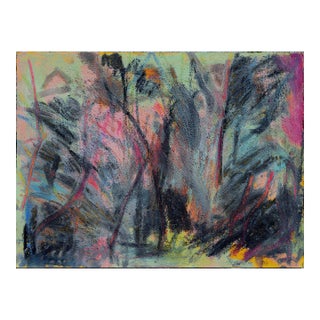 Abstract Expressionist French Woods - Abstract With Pink, Black, & Blue by Eric Hoffman For Sale