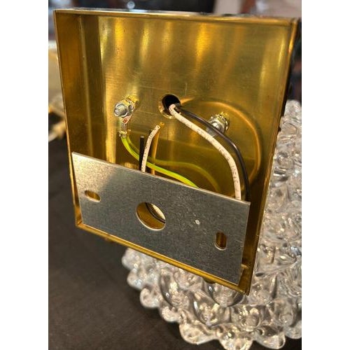 Metal Brass and Glass Murano Wall Sconces, 1980, Set of 2 For Sale - Image 7 of 14