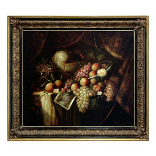 Massimo Reggiani, Still Life, Oil on Canvas, 1990s, Framed For Sale