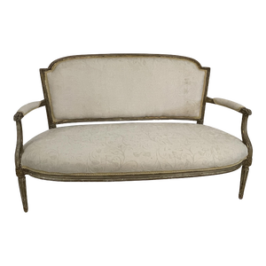 19th Century Louis XVI Style Giltwood Settee