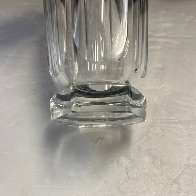 Early 20th Century Orrefors Etched Crystal Vase Signed For Sale - Image 5 of 9