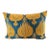 Blue and Yellow Silk Pillow For Sale