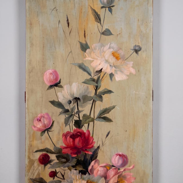 19th Century MD, Peony Decoration, 1890s, Paint and Wood For Sale - Image 5 of 8
