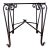 French Art Deco Black Wrought Iron Outdoor Patio Garden Table For Sale