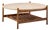 Folke Ohlsson for Dux Style Mid Century Teak and Travertine Top Coffee Table For Sale