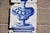 Antique 18th Century Blue & White Set of Four Tiles With Angel Above Flower Vase For Sale - Image 4 of 6