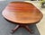 Wood Antique 54" Round Mahogany Pedestal Base Dining Table With 4 Leaves For Sale - Image 7 of 16