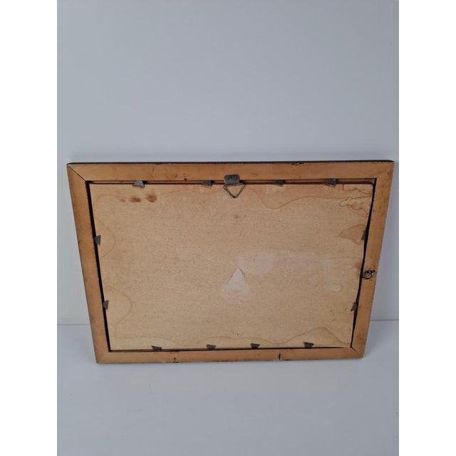 Wood Mid-Century Czechoslovak Wooden Mirror with Graphic Frame Detail, 1960s For Sale - Image 7 of 15