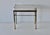 George Koch Style Faux Bamboo Brass Rectangular Padded White Vinyl Seat Vanity Stool Bench Vintage Hollywood Regency For Sale - Image 4 of 17