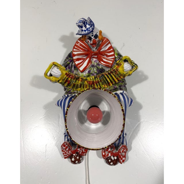 Italian Ceramic Clown Wall Lamp, 1950s For Sale - Image 10 of 18