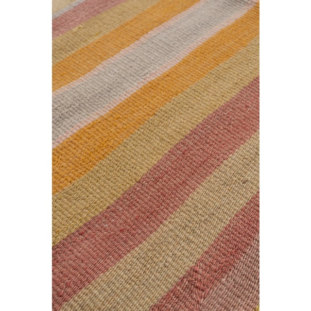 Vintage Circa 1940 Orange Turkish Kilim Flatweave Rug 5ft 7in X 8ft 6in For Sale - Image 11 of 13