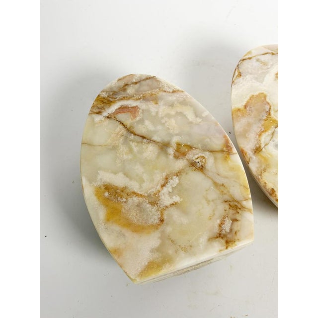 Beige 20th Century Onyx Bookends, France, Set of 2 For Sale - Image 8 of 14