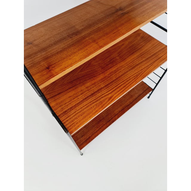 Wood Vintage String Bookshelf in Walnut from WHB Germany, 1950s For Sale - Image 7 of 18