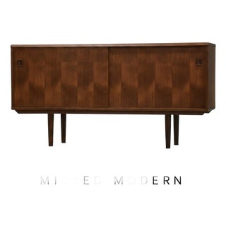 Refinished 59” Danish Modern Teak Credenza For Sale