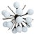 21st Century Mezzo Bronze Glossy White Murano Flush Mount by Fabio LTD For Sale