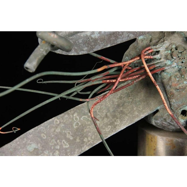 Brutalist Bronze Abstract Modernist Sculpture For Sale - Image 4 of 4