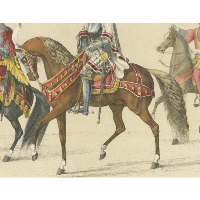 Grand Procession Wilhelm Herter Von Strasburg and the Lords of Bohemia, 1855, Paper For Sale - Image 4 of 10