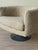 Vintage swivel lounge chair attributed to Milo Baughman for Thayer Coggin, featuring a rounded barrel back, integrated...