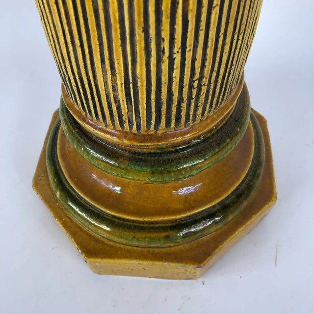 Late 19th Century 19th Century French Faience Column Pedestal For Sale - Image 5 of 11