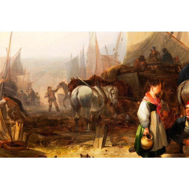 English Antique Landscape Oil Painting “Start of the Day” by William Shayer Sr. For Sale - Image 9 of 12