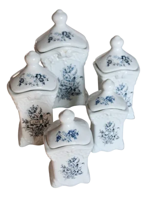 Vintage Spice Jars from Royal Delft, 1950s, Set of 5