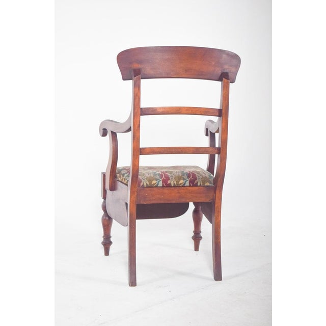 Chair with Striped Upholstery, 19th Century For Sale - Image 9 of 11