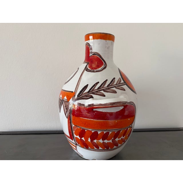 Vintage Hand-Painted Studio Ceramic Vase by Giovanni De Simone, 1965 For Sale - Image 6 of 18