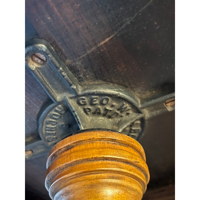 Antique 19th-Century George W. Archer Victorian Piano Stool With Cast Iron Swivel For Sale - Image 9 of 12