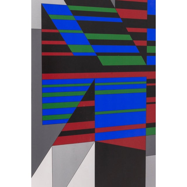Victor Vasarely - Attika, 1990 Signed Serigraph 232/300 Modern Op Art Framed For Sale In Detroit - Image 6 of 7
