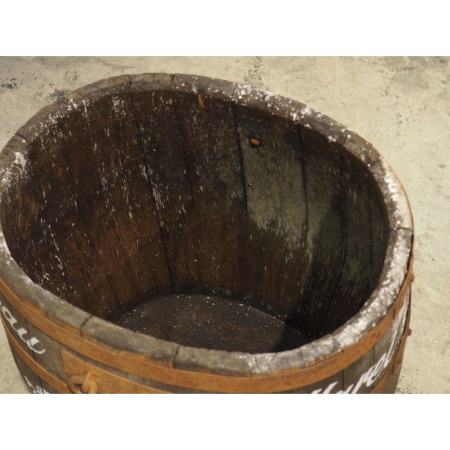 Brown Chateau Villaret French Antique Champagne Barrel or Planter, Circa 1920s For Sale - Image 8 of 12