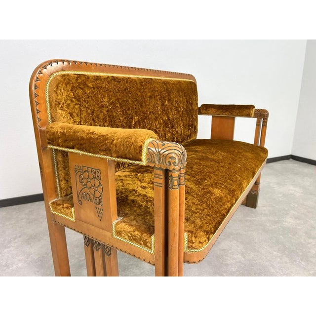 Secession Seating Group from Gyula Radó and Sons, 1890s, Set of 3 For Sale - Image 17 of 18