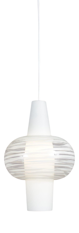 Glass Pendant Lamp by Louis Kalff for Philips, Netherlands, 1950s