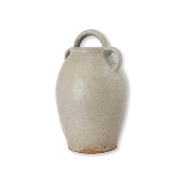 16" Antique French Glazed Terracotta Jug For Sale In Los Angeles - Image 6 of 8