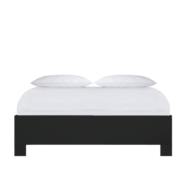 Wood Liam Platform Bed Queen - Black For Sale - Image 7 of 12